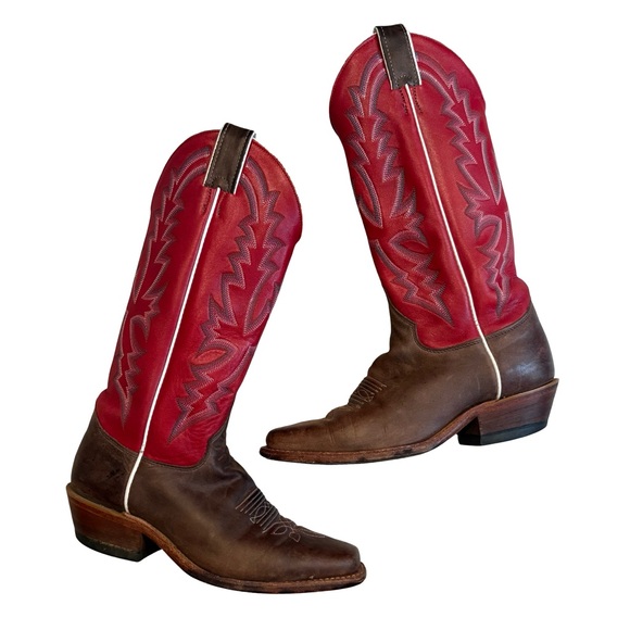 Justin Boots Shoes - Justin Bent Rail BRL314 Square Toe Western Boots, Sz 6.5 C (also fits Sz 7B)